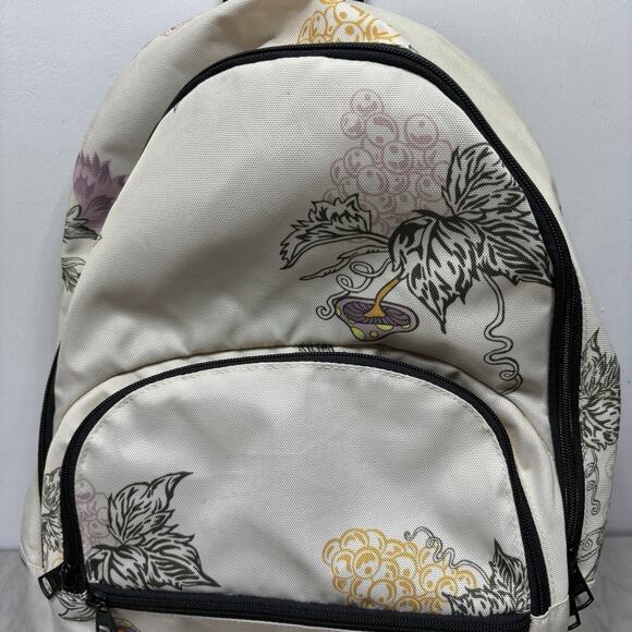 Vans Backpack Grapes Vines Floral Mushroom Adult Size Skateboard Apperal - Picture 3 of 11